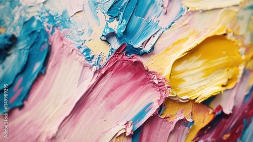 Wallpaper Mural an abstract painting with bold, thick strokes on a textured canvas. Torontodigital.ca