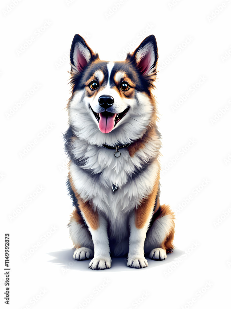 Realistic portrait of a dog detailed illustrated Realistic portrait of a dog detailed illustrated