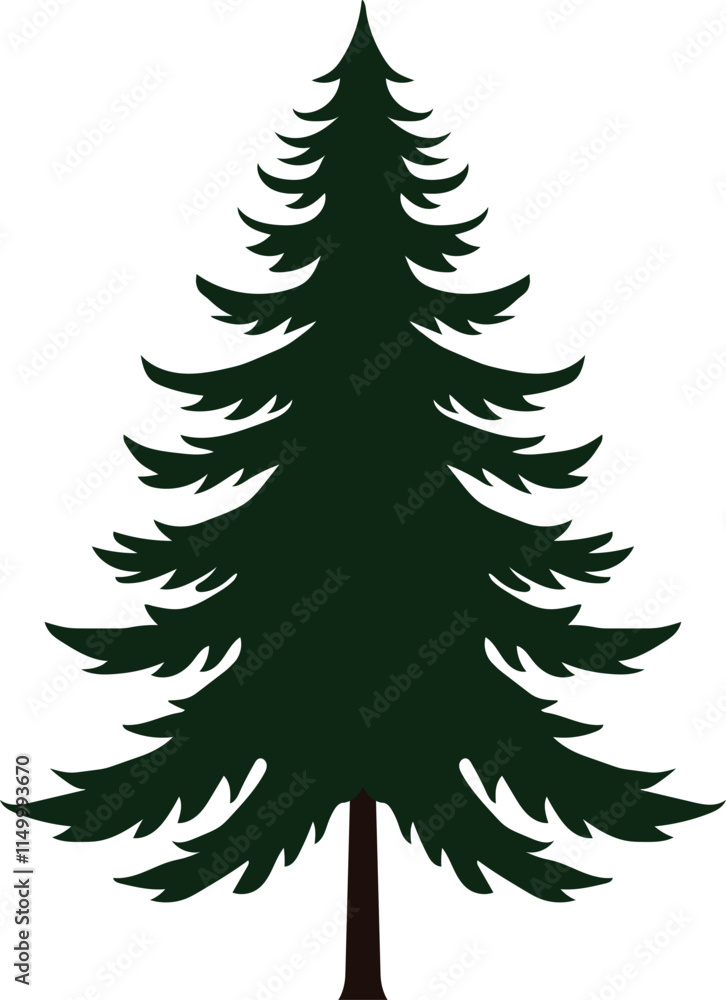 Pine Tree Silhouette Vector Design, Pine Tree Vector Pine Tree Silhouette Vector Design, Pine Tree Vector