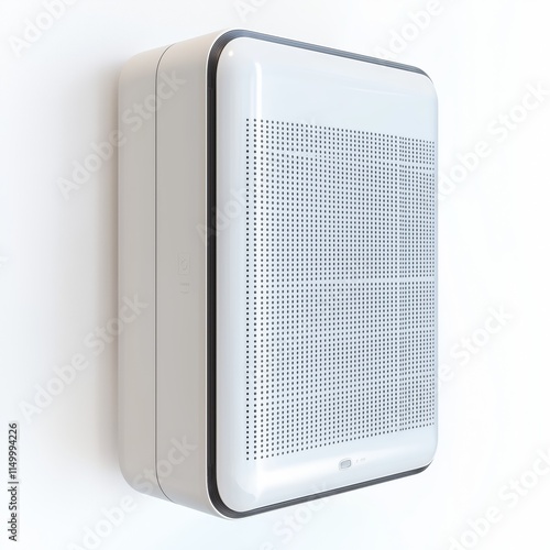 Wall-Mounted Air Purifier with Customizable Filters , isolated on a white background , High quality , No blur photo