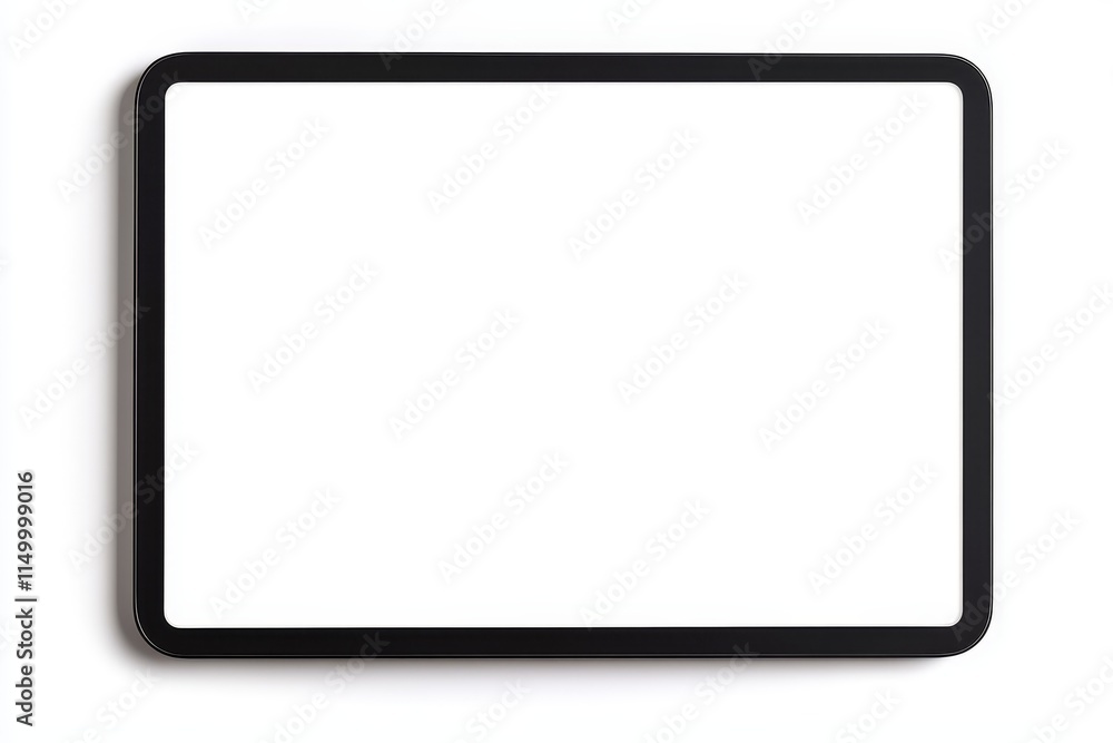 Modern tablet computer with blank white screen isolated on white background. Modern tablet computer with blank white screen isolated on white background.