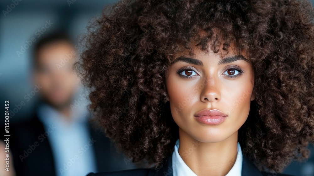 Confident Young Businesswoman with Afro Hair Confident Young Businesswoman with Afro Hair