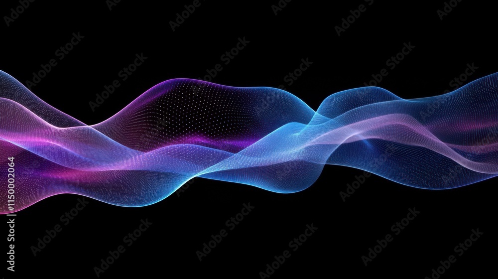 Fototapeta premium Flow of digital information. Global connection concept. Technology futuristic background. Big data visualization.