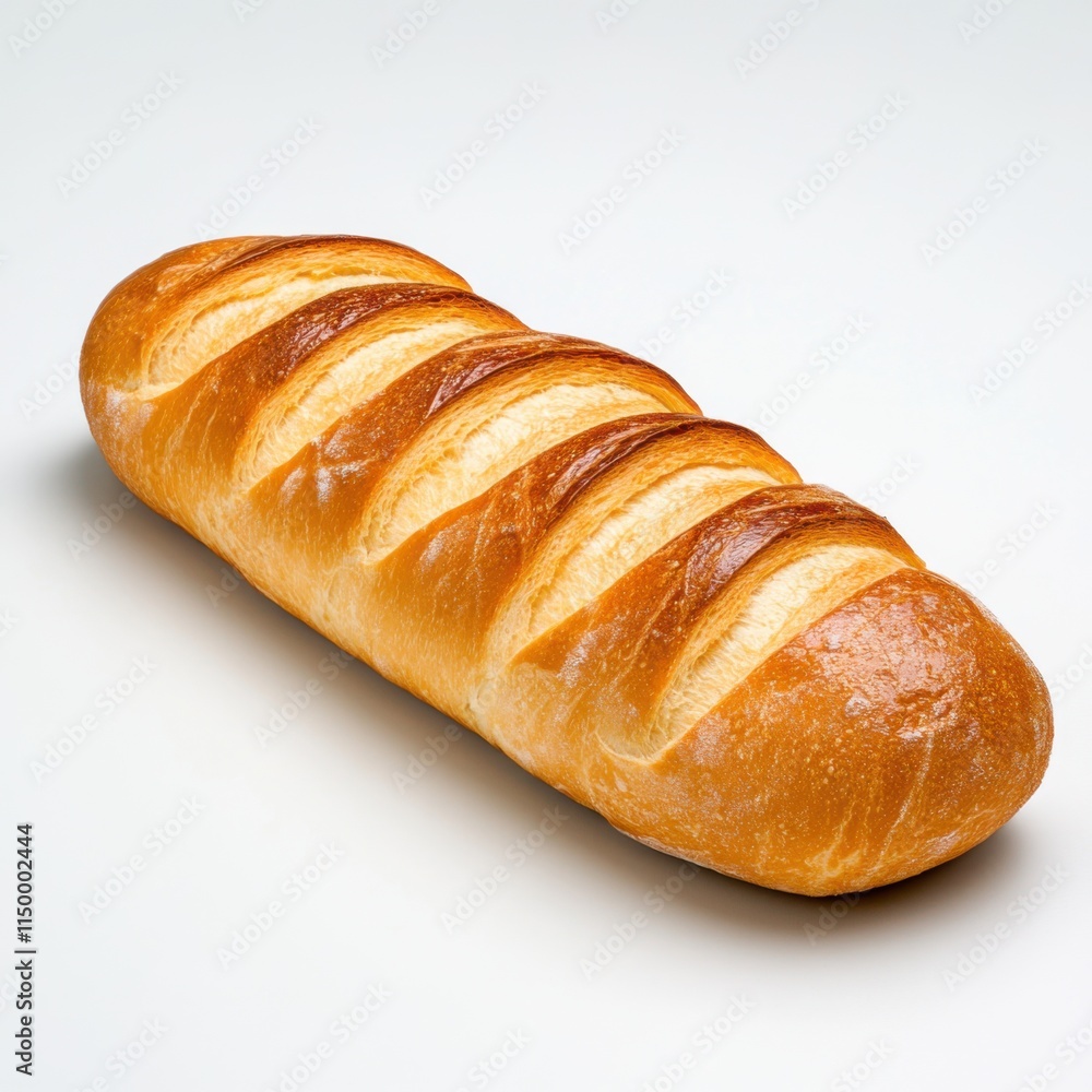 Artisan bread photography black baguette on white background food stock image minimalist style