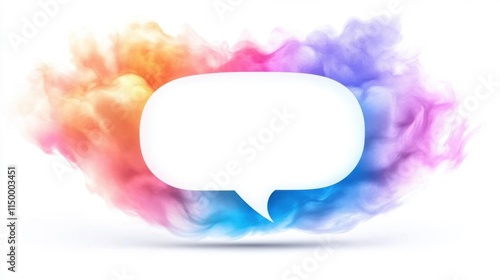Ai chatbot conversation digital space graphic design colorful background creative viewpoint engaging concept