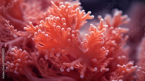 Beautiful coral in the sea. Close-up macro photo.