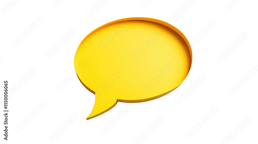 Yellow speech bubble, transparent background Yellow speech bubble, transparent background