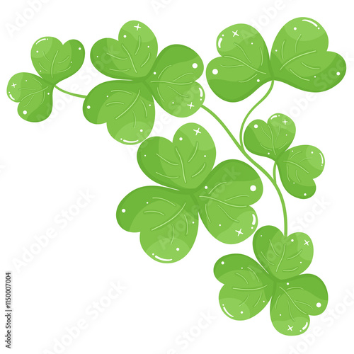 St. Patrick's Day Corner Border 