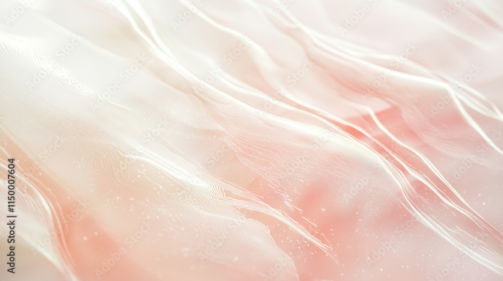 A soft, flowing abstract pattern featuring gentle waves in pale pink and white hues, evoking a serene and elegant atmosphere. A soft, flowing abstract pattern featuring gentle waves in pale pink and white hues, evoking a serene and elegant atmosphere.