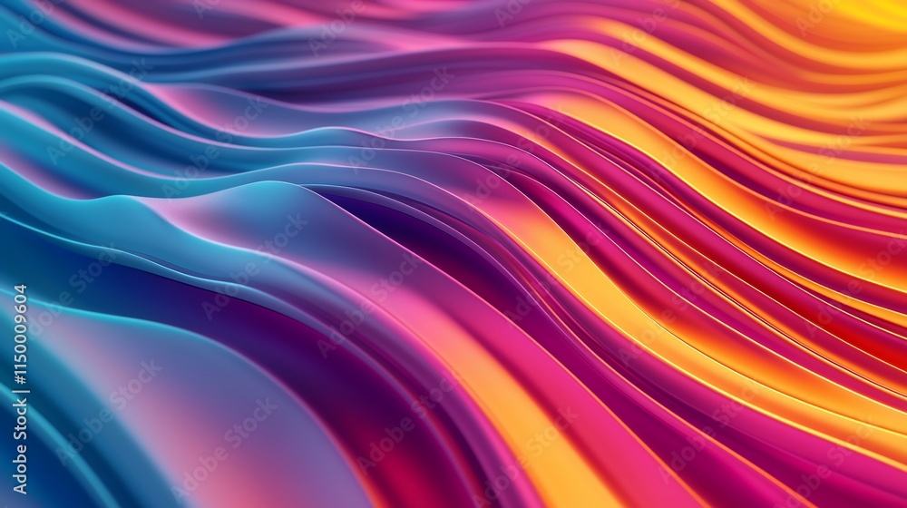 Abstract Colorful Waves Flowing Dynamically Abstract Colorful Waves Flowing Dynamically