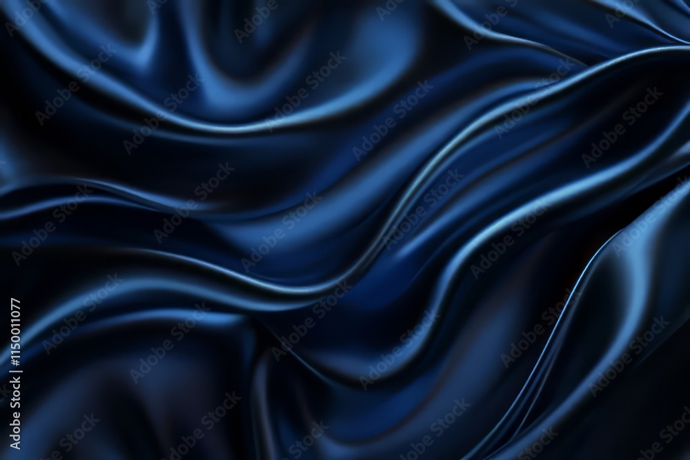 Fototapeta premium Satin fabric texture with elegant folds and a smooth sheen in rich dark tones