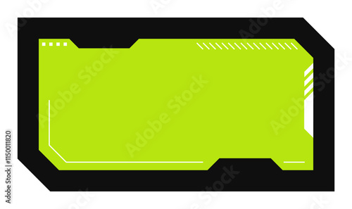 Futuristic element vector illustration. Colorful lower third video overlay.