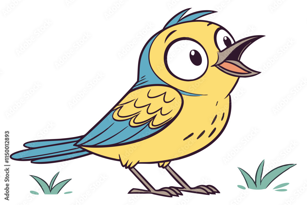 Obraz premium a starling vector illustrator with a white background