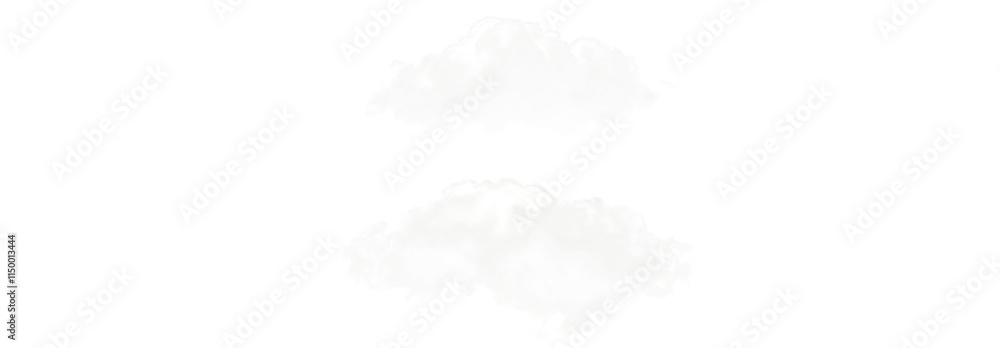 Fototapeta premium White cloud png clipart cutout transparent isolated