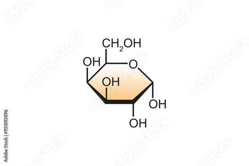 Galactose Sugar Molecule Science Design. Vector Illustration.