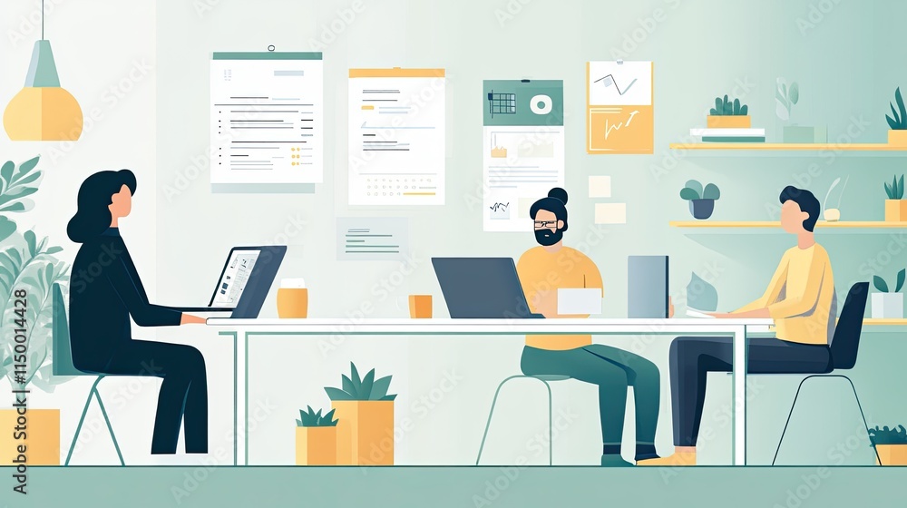 Teamwork and Collaboration in a Modern Office Setting Teamwork and Collaboration in a Modern Office Setting