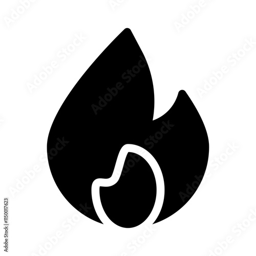 fire glyph icon