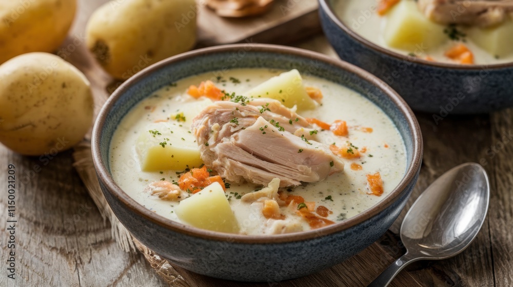 Creamy potato soup. Creamy potato soup.