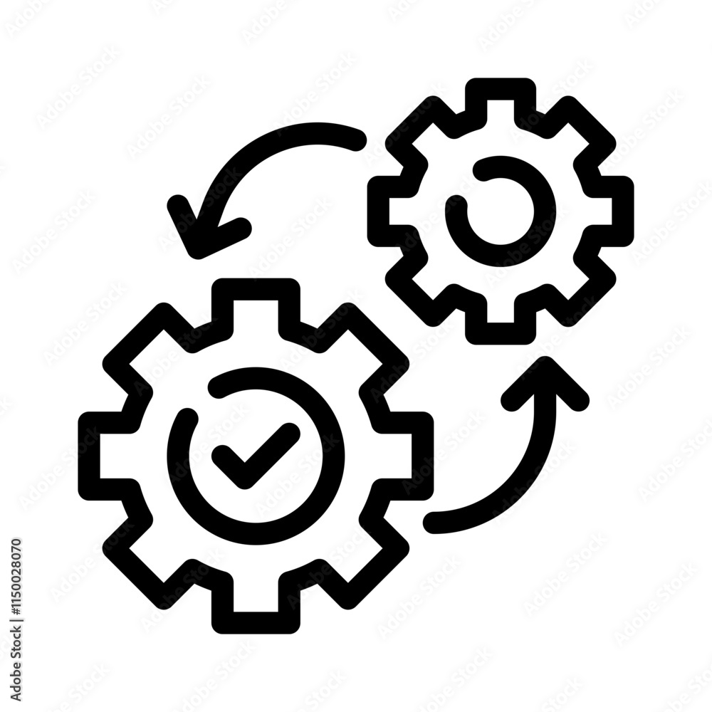 cogs line icon