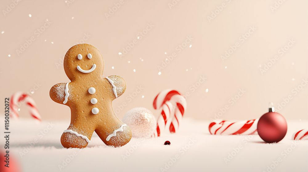 Naklejka premium christmas banner In the theme of Cookies