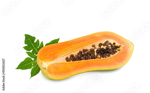 papaya isolated on white background photo