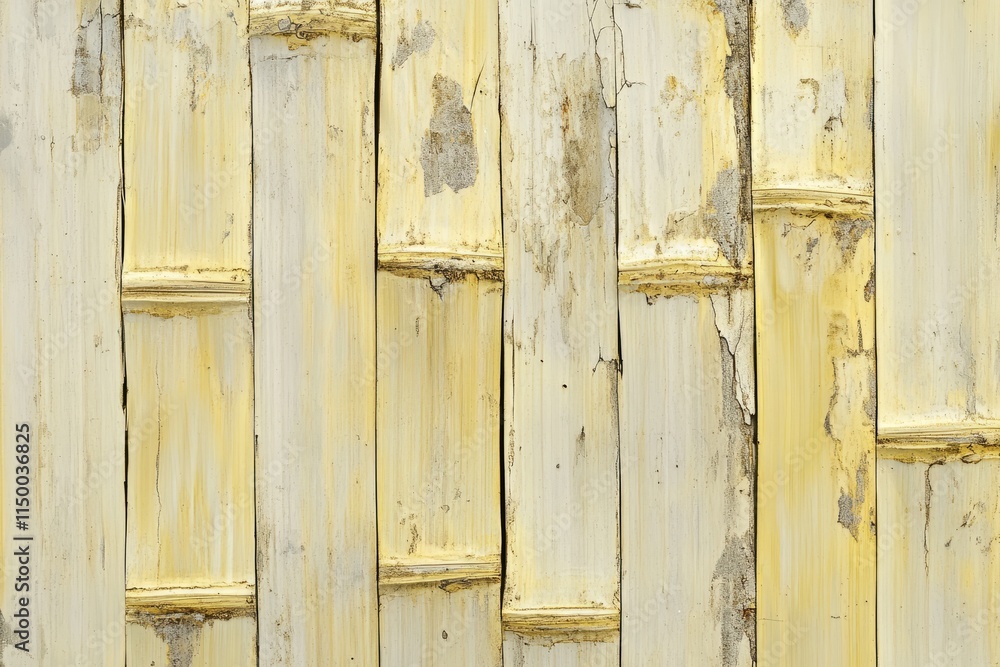 Natural bamboo texture with pale yellow tones and aged appearance showcased in a rustic setting Natural bamboo texture with pale yellow tones and aged appearance showcased in a rustic setting
