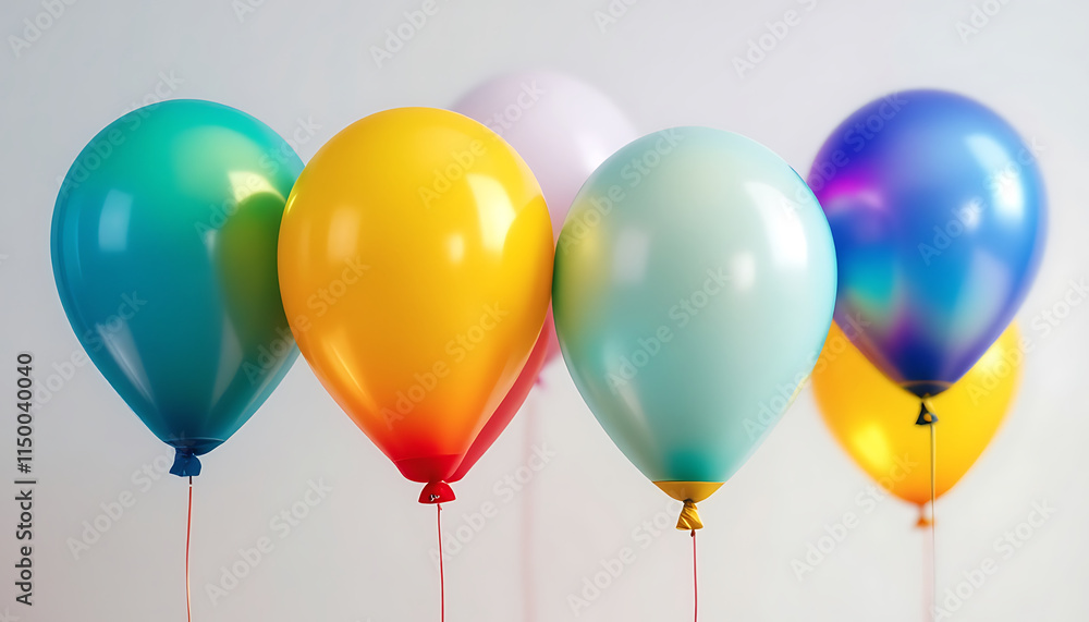 Colorful Air Balloons Set Isolated on Transparent Background for Festive Decor Colorful Air Balloons Set Isolated on Transparent Background for Festive Decor