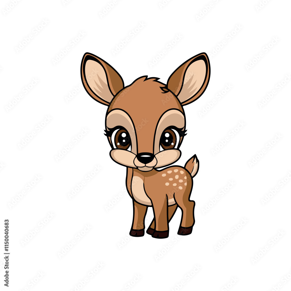 cute baby rein deer antlers animals icon vector art flat design illustrations cute baby rein deer antlers animals icon vector art flat design illustrations