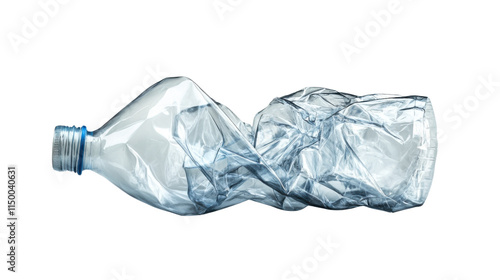 Wallpaper Mural Crumpled plastic bottle, transparent background Torontodigital.ca