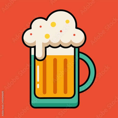 glass of beer with foam