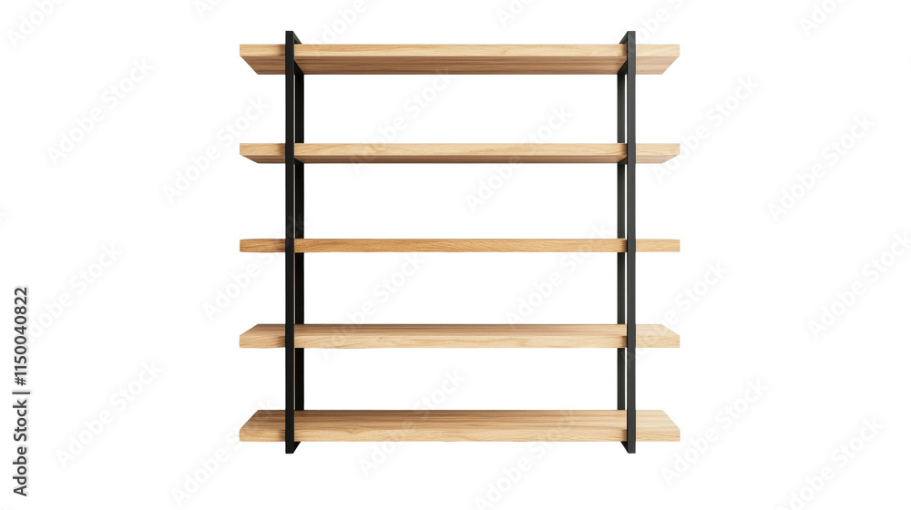 Modern wooden shelf design with transparency background home decor minimalist style clean lines contemporary setting Modern wooden shelf design with transparency background home decor minimalist style clean lines contemporary setting