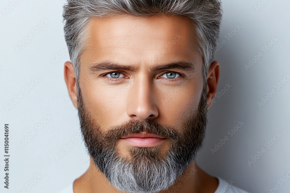 Obraz premium Timeless Smile: Confident Senior Man for Dental Care Ad