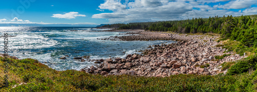 Εκτύπωση καμβά A panorama view over rocky bays at Green cove, Ingonish on the Cabot Trail, Nova