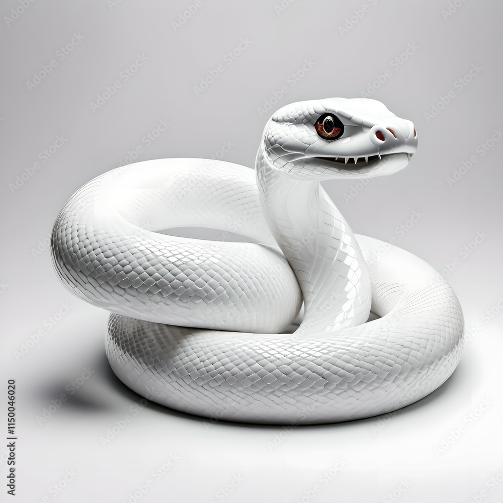 Fototapeta premium White snake brings good luck and fortune