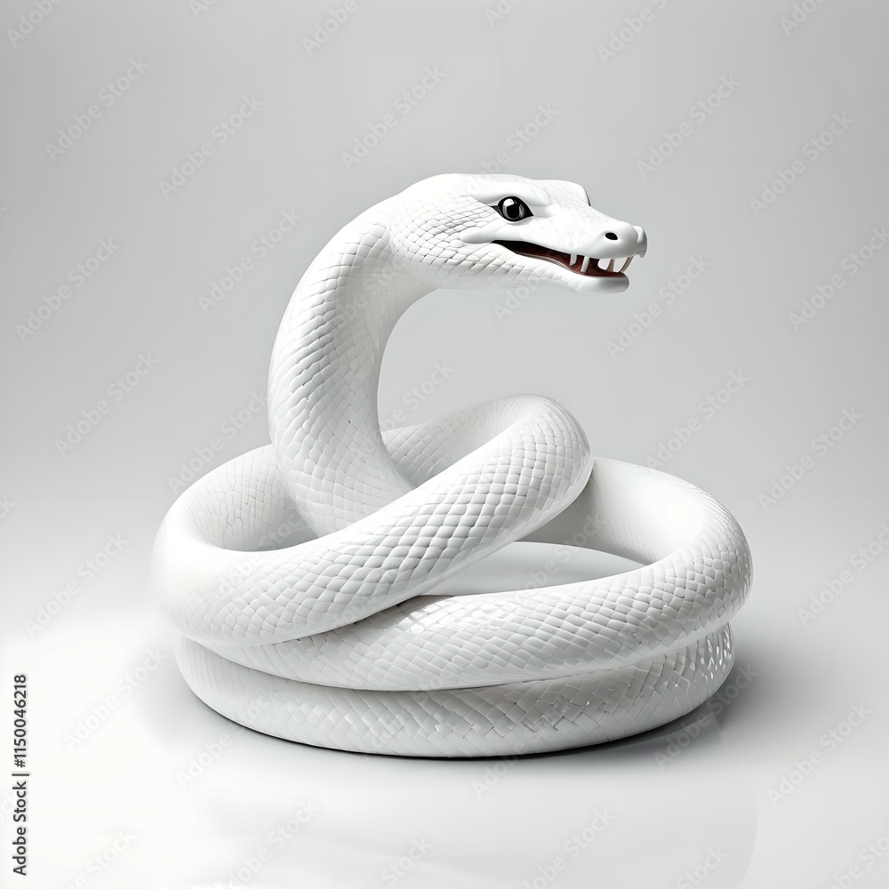 Fototapeta premium White snake brings good luck and fortune