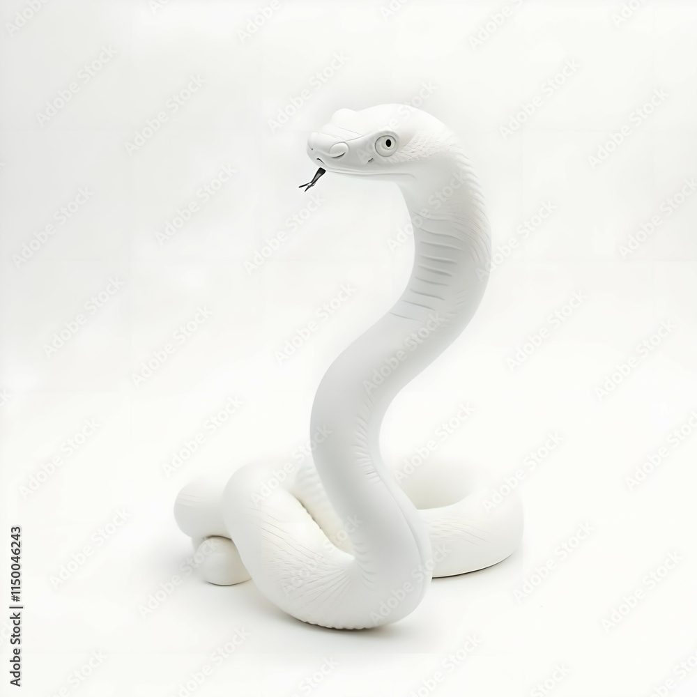 Fototapeta premium White snake brings good luck and fortune