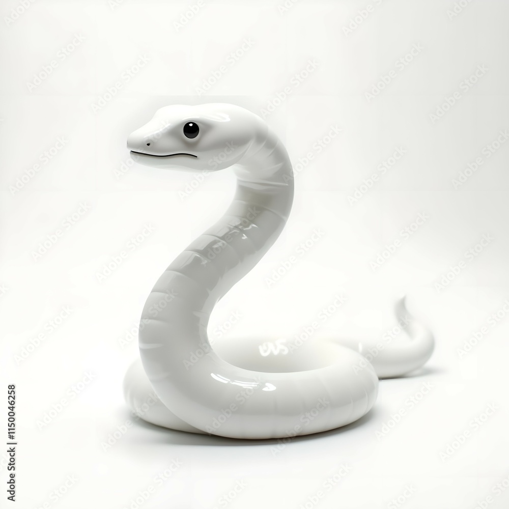 Fototapeta premium White snake brings good luck and fortune