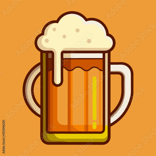 glass of beer with foam