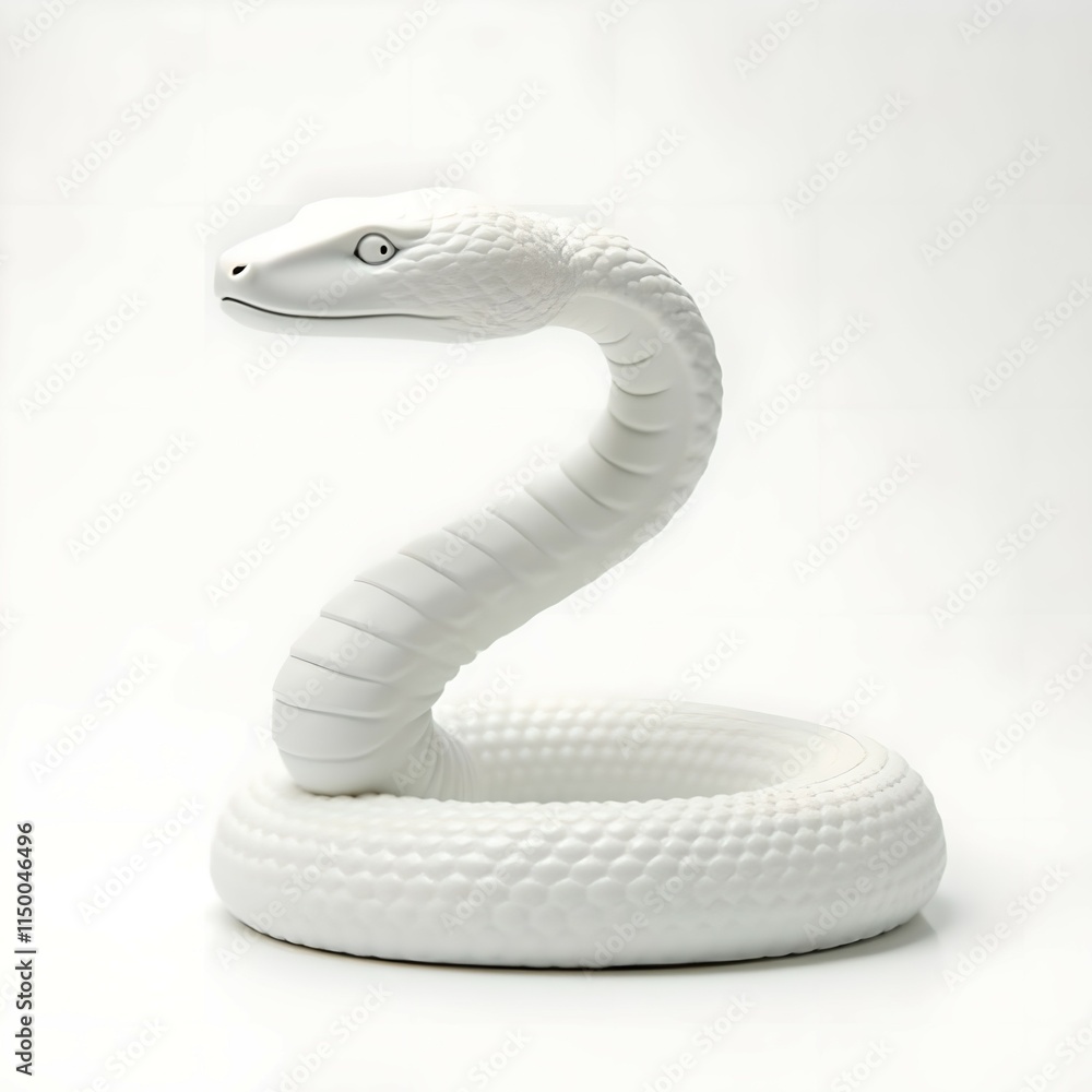 Fototapeta premium White snake brings good luck and fortune