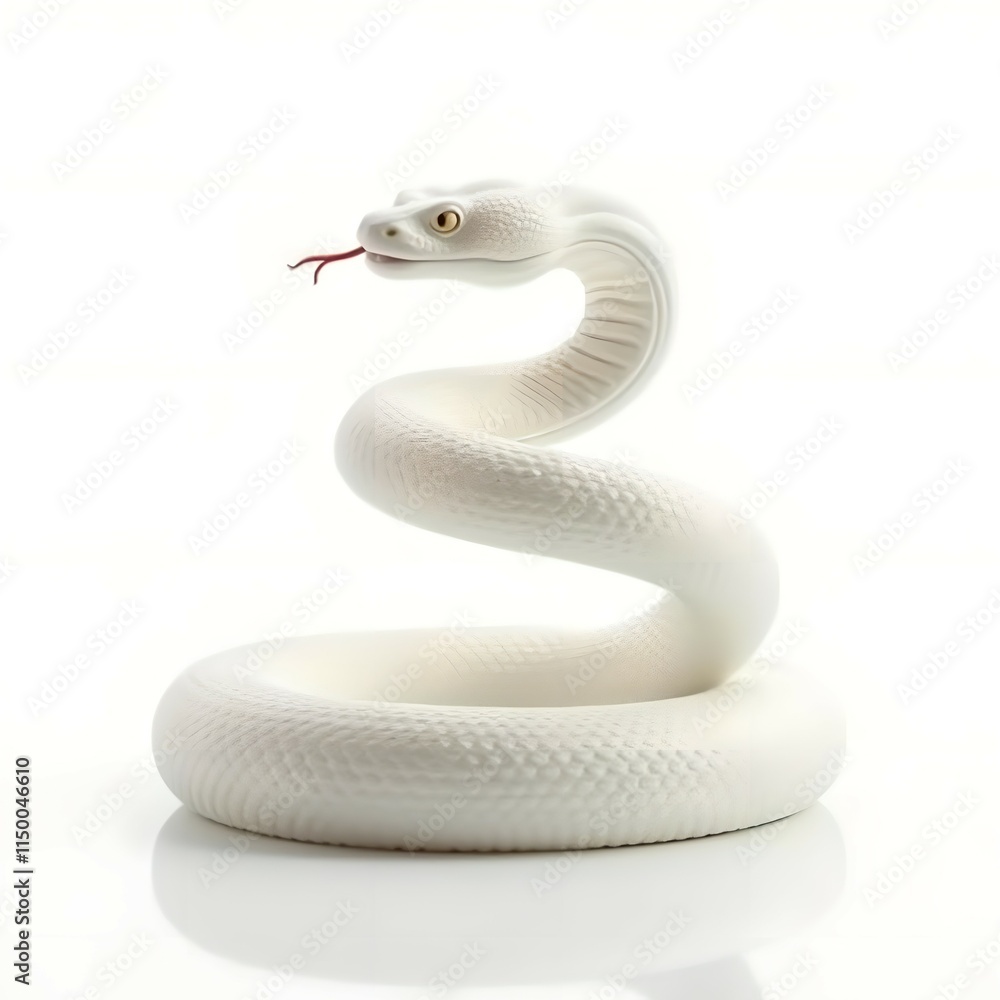 Fototapeta premium White snake brings good luck and fortune