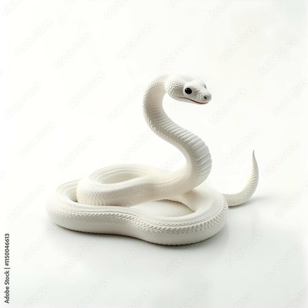 Fototapeta premium White snake brings good luck and fortune