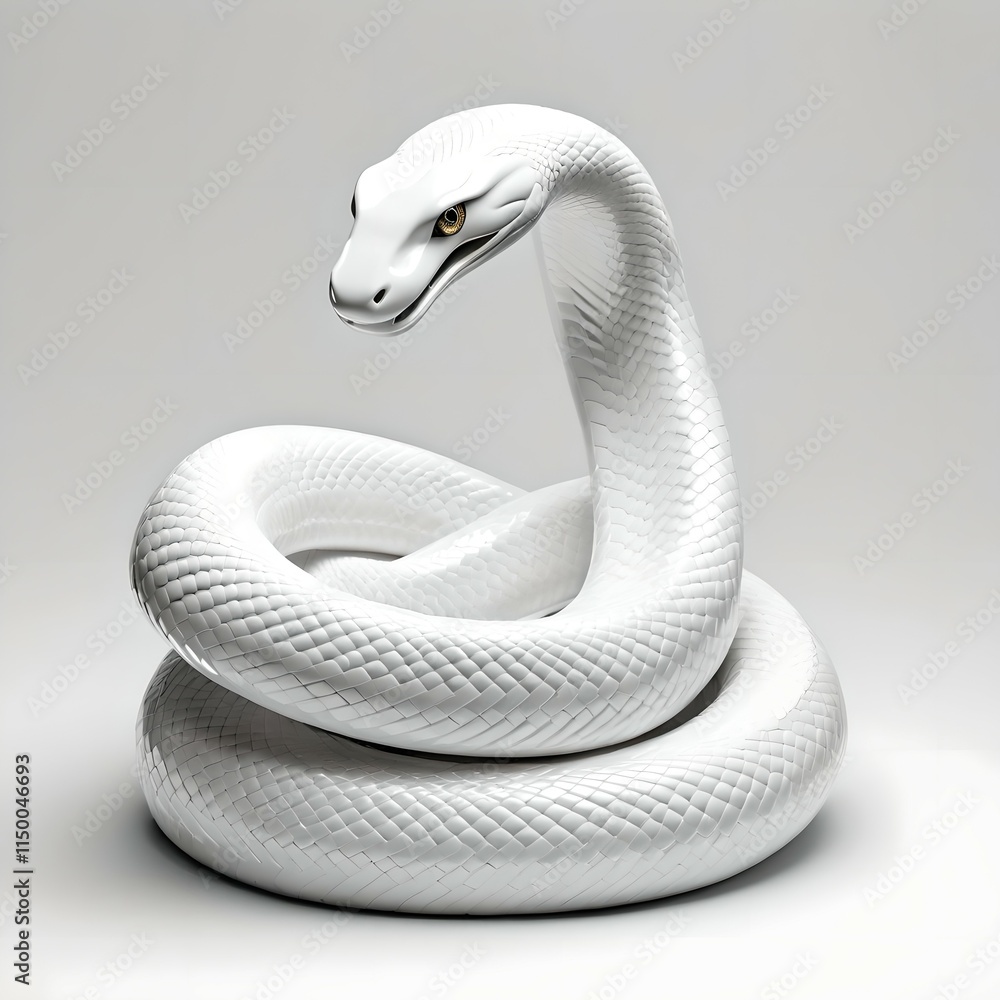 Fototapeta premium White snake brings good luck and fortune