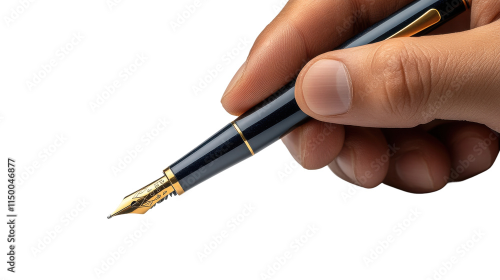 hand with pen isolated on white background hand with pen isolated on white background