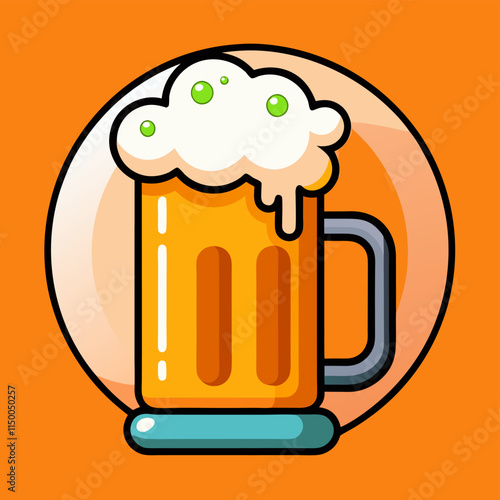 glass of beer with foam