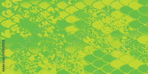 Distressed background in green texture with dots, spots, scratches and lines. Abstract vector illustration