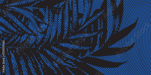 Distressed background in black and blue texture with spots, scratches and lines. Abstract vector illustration