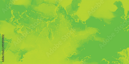 Distressed background in green texture with dots, spots, scratches and lines. Abstract vector illustration