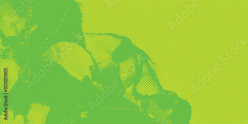 Distressed background in green texture with dots, spots, scratches and lines. Abstract vector illustration