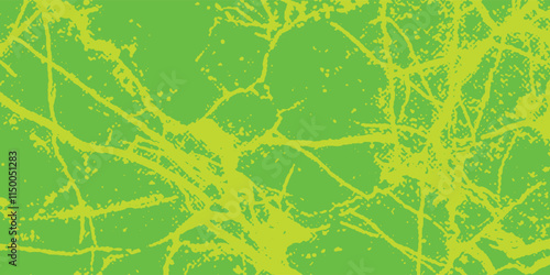 Distressed background in green texture with dots, spots, scratches and lines. Abstract vector illustration