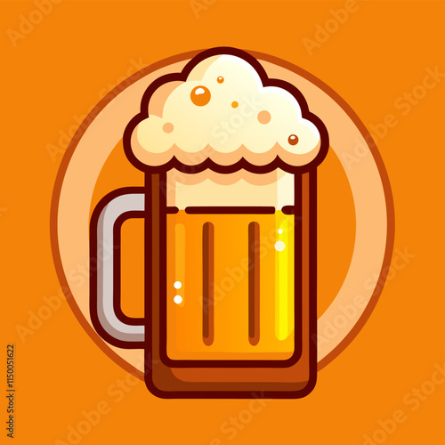 glass of beer with foam